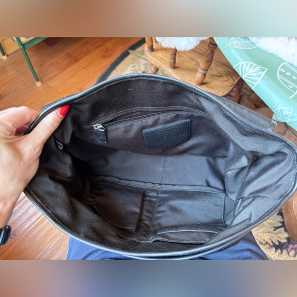 Coach Black Nylon Messenger Bag Computer Bag Adjustable Strap F70355 with COA - Picture 8 of 11